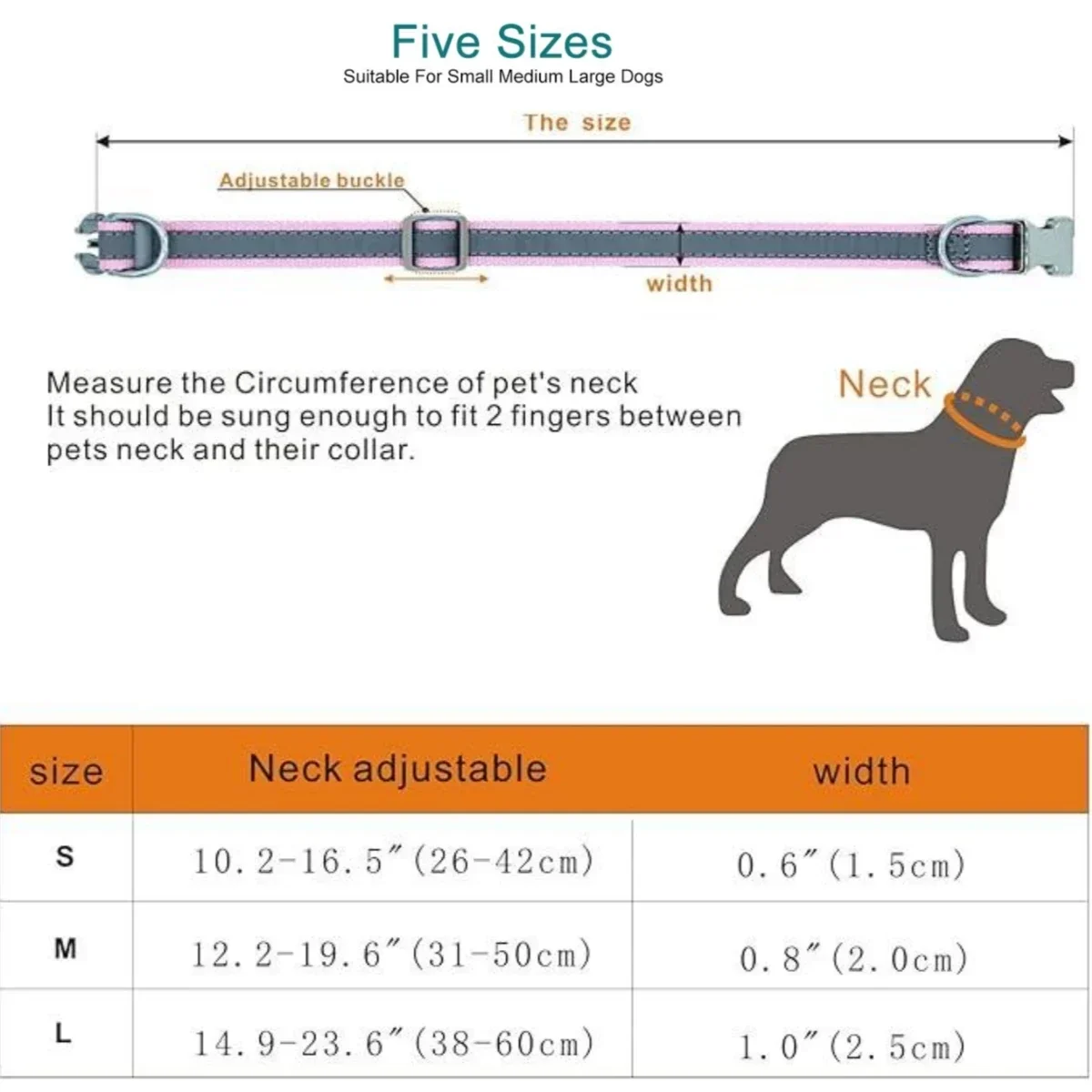 Collare per cani personalizzato riflettente regolabile incisione gratuita collari identificativi personalizzati collare per cuccioli durevole per