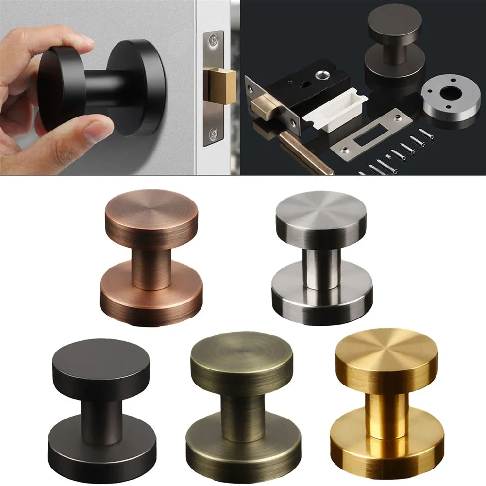 

AAAAAAAInvisibleDoorLockSingleSide Lock Interior Door Handle Lock Hardware Zinc Alloy Bedroom Room Wooden Door Lock With Keys