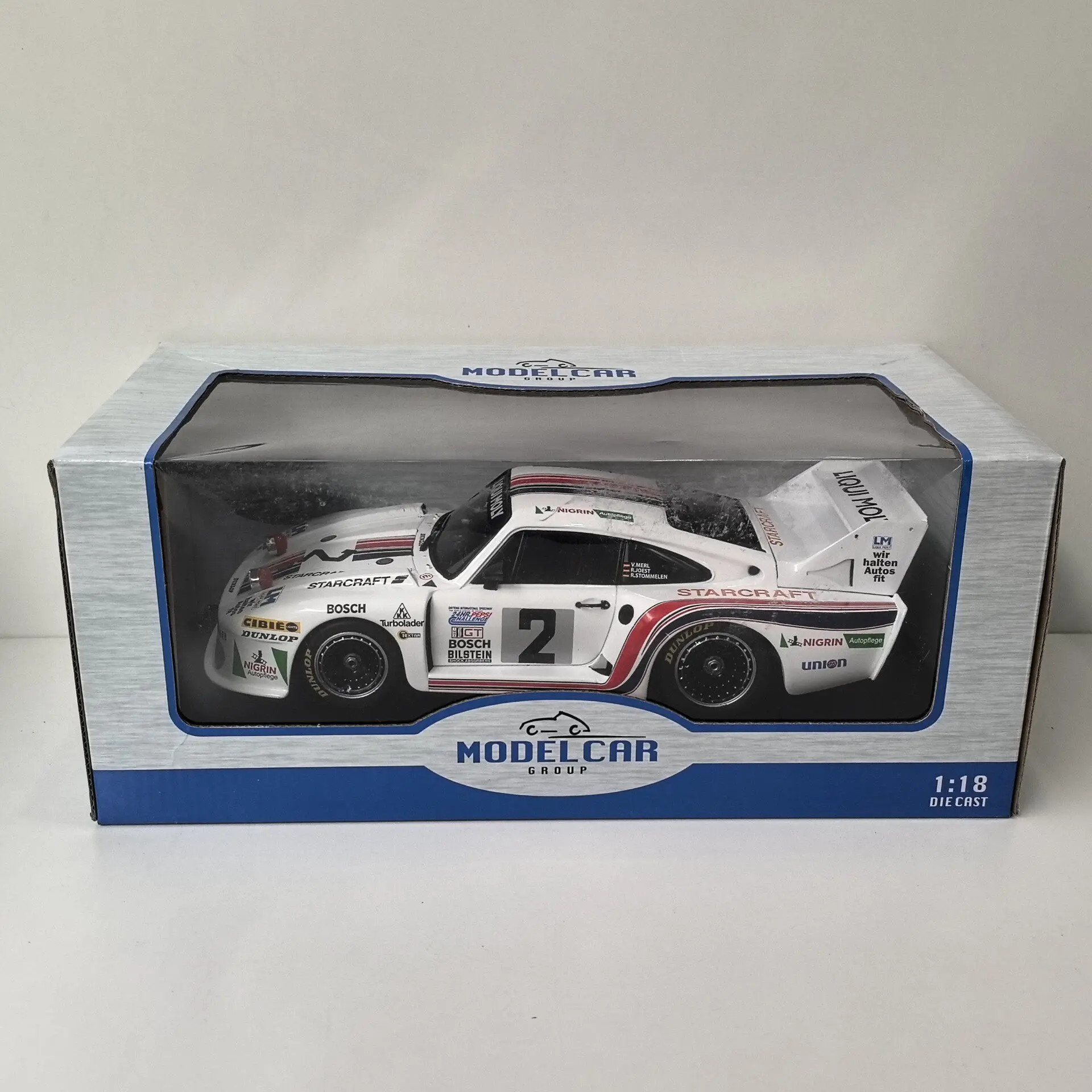 

Diecast MCG 1/18 Scale PORSCHE 935 J # 2 1980 24H Racing X7 Alloy Car Model