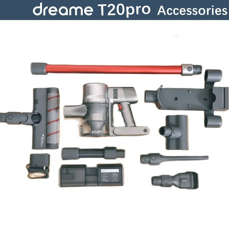 Original Dreame T20pro Accessories HEPA Filter Roller brush Motor Dust cup Tube Host Main  Charging base