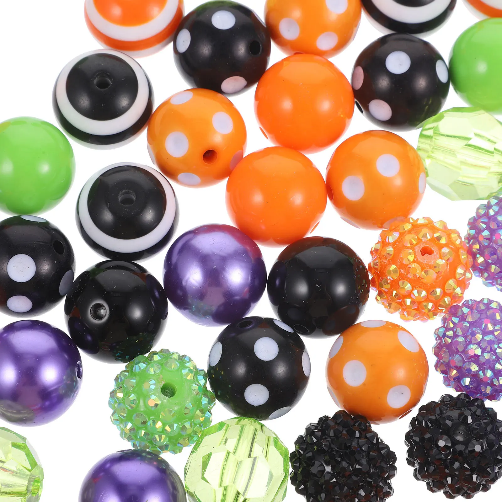 

50 Pcs Beads Colourful Cute Shaped Halloween Bracelet for Bracelets