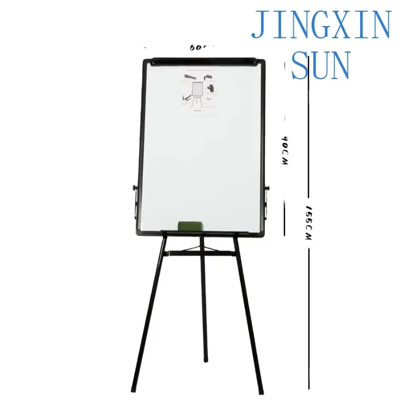Office Magnetic Dry Erase Writing Board Tripod Adjusted Height Whiteboard Flip Chart With Stand