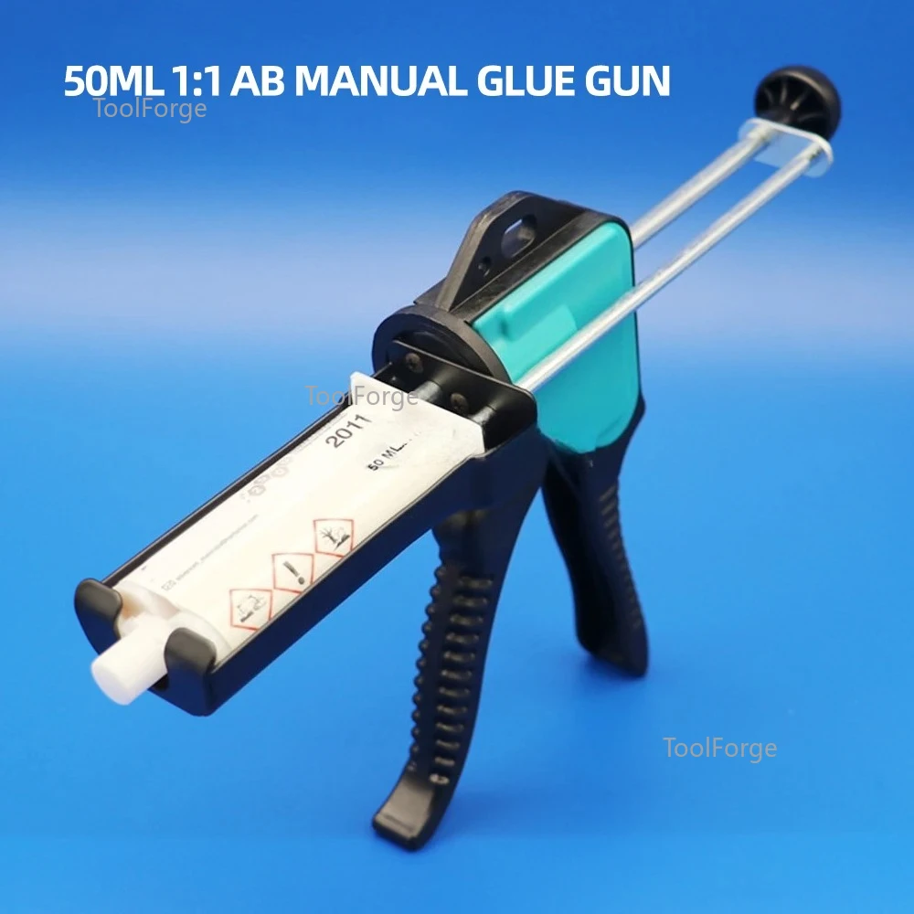 50ml 1:1 AB Manual Glue Gun Tool Two-component metal rod push-type structural glue gun W-50-1