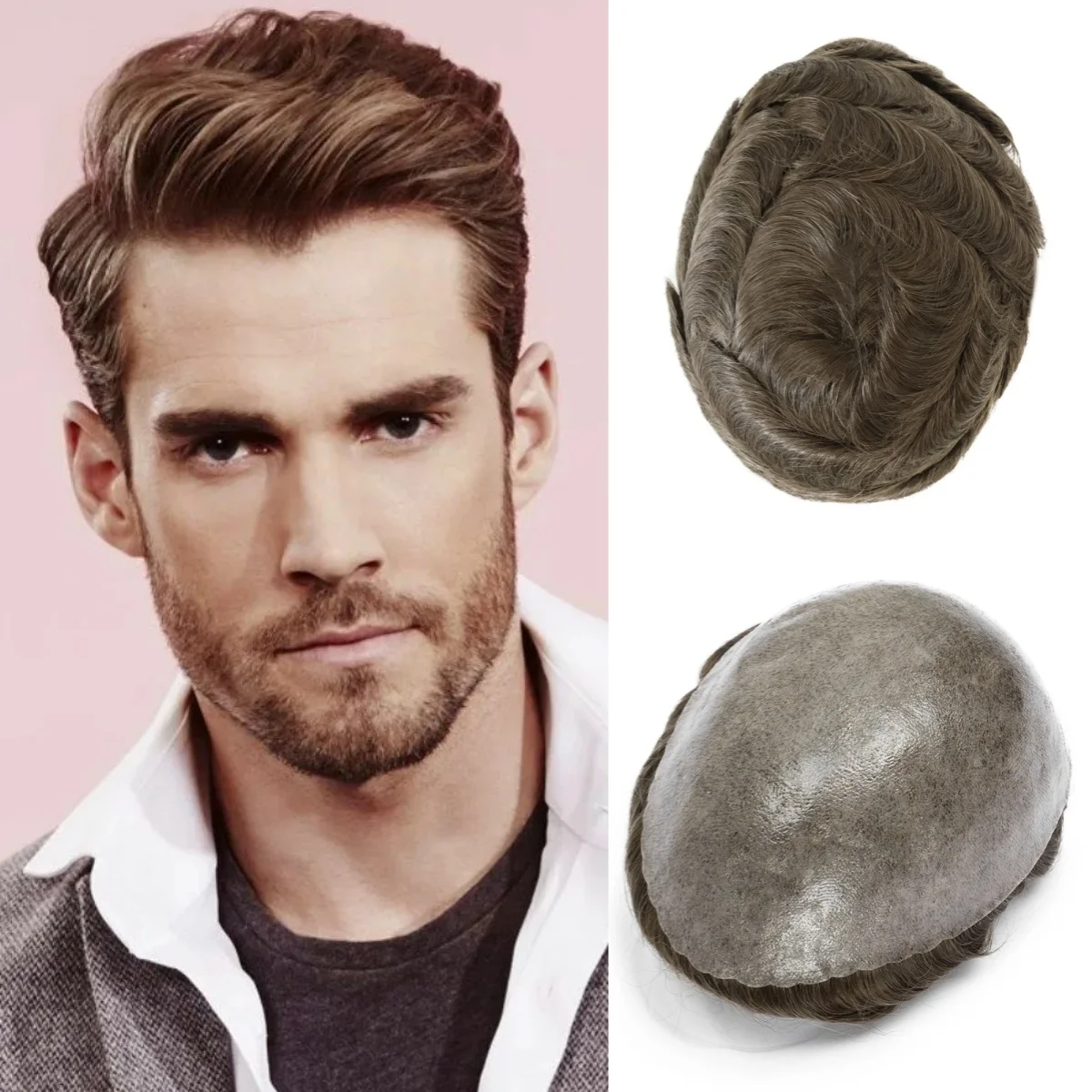 Hohe Dichte Gerade Toupet Haar Männer Langlebige Transparente Spitze Echthaar Systeme Ersatz Für Männer 8x10 Partys Verwenden perücke