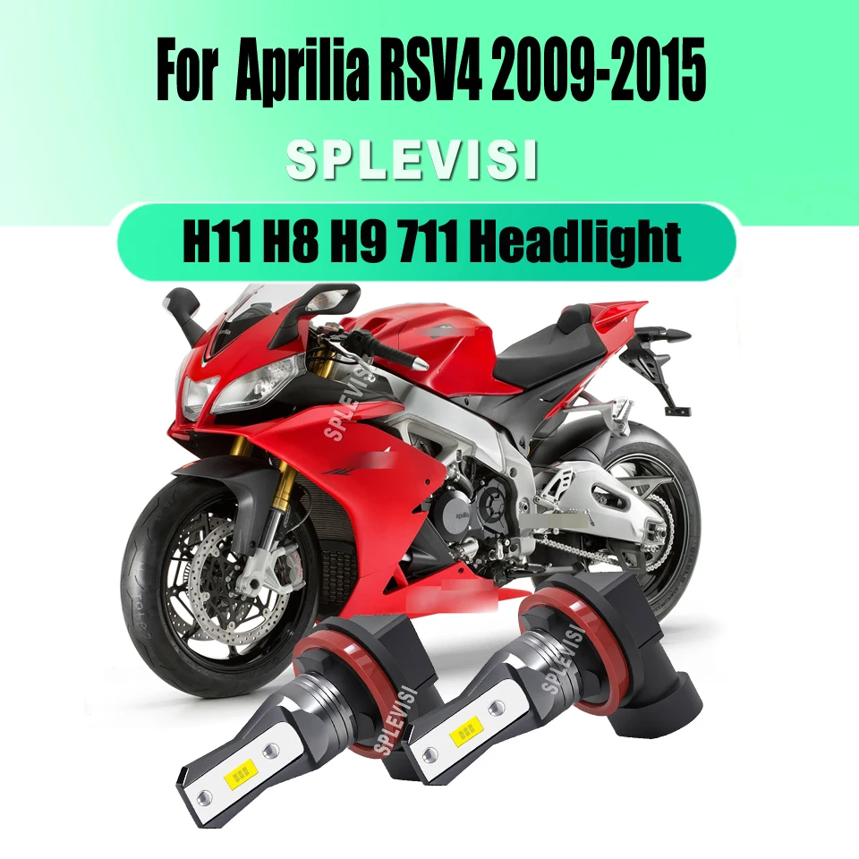 

H11 711 LED 45W White Headlight Headlamp Bulbs motorbike accessories For Aprilia RSV4 2009 2010 2011 2012 2013 2014 2015
