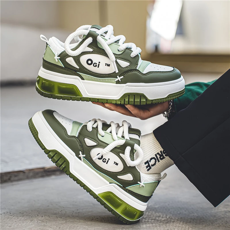 

Мужские Нескользящие кроссовки на платформе, повседневная спортивная обувь для скейтборда, весна 2024