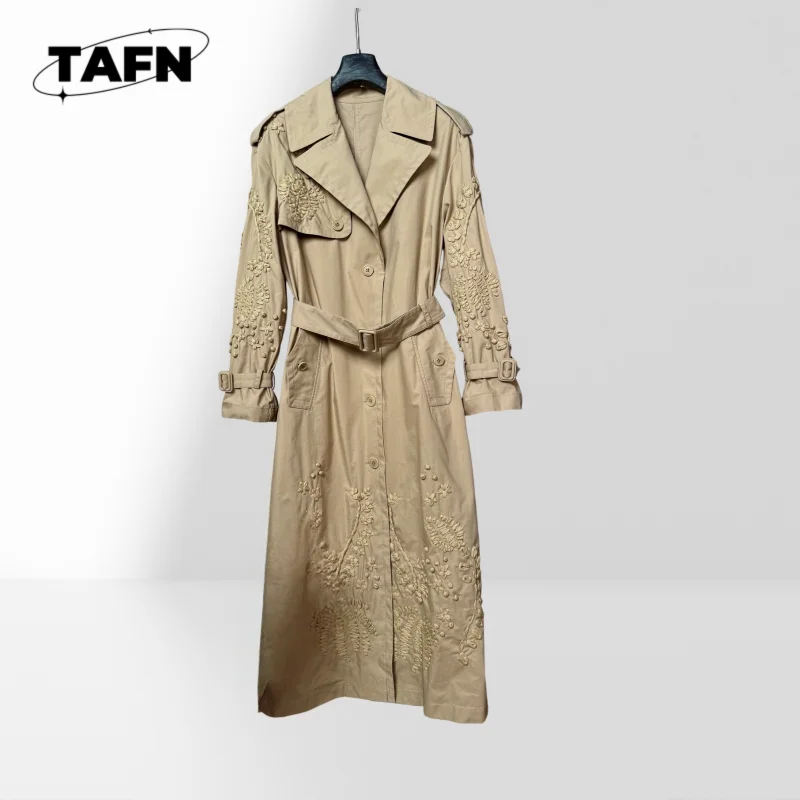 Women's Spring Autumn Button-Up Overcoat Button Closure Windbreaker Coat for Women  Windbreaker for Female CommutersAH0240