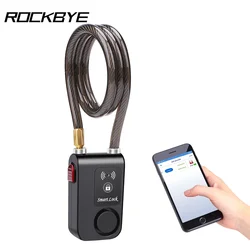 Rockbye Bluetooth Bicycle Lock Alarm 110dB APP Control Bike Motorcycle Anti-theft Vibration Alarm Security Smart Alarm Locks