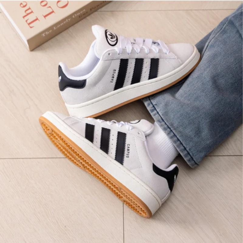 Adidas Originals CAMPUS 00s W Gy0042 Trendy Casual Retro Thin-Soled Bread Shoes Low-Top Sneakers Gray White Black With Shoebox
