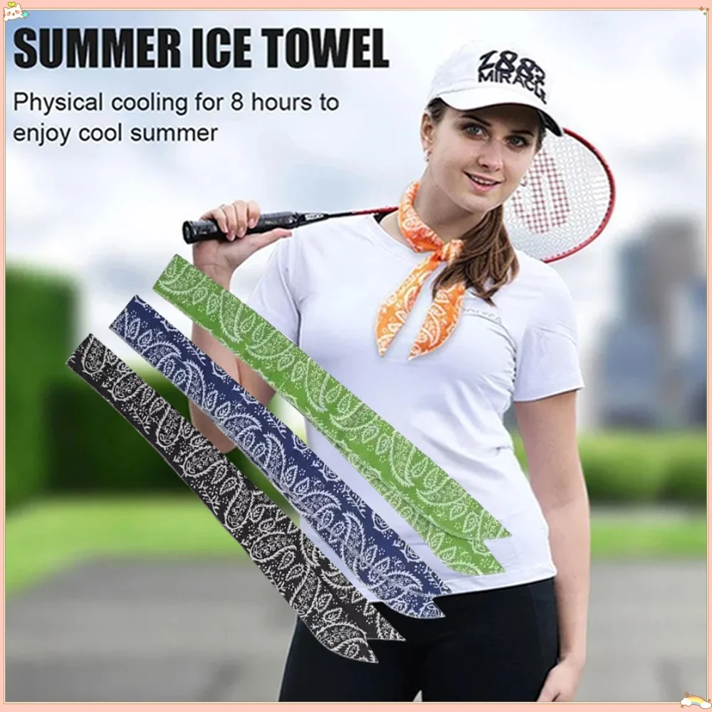 

Ледяная охлаждающая бандана, спортивный шарф для тела на открытом воздухе, крутая повязка на голову, охладитель для шеи, спортивные новые летние волосы, охлаждение льда для рук
