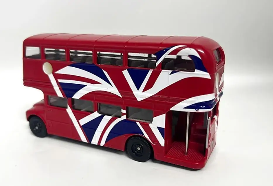 1/43 raro nova chegada preço especial diecast metal londres duplo andar ônibus modelo móveis vitrine coleção brinquedos para crianças