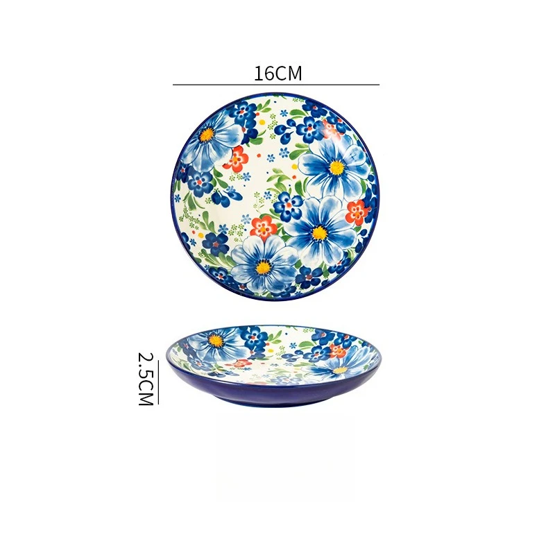 Ceramic bone plate household 6.5 inch small plate cold dish fruit Dim sum plate spit bone dregs plate snack plate