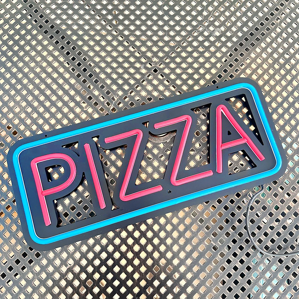 Wholesale LED Neon PIZZA Sign Bar Club Party Lighted Sign for Shop Hanging Decorative Background Signs