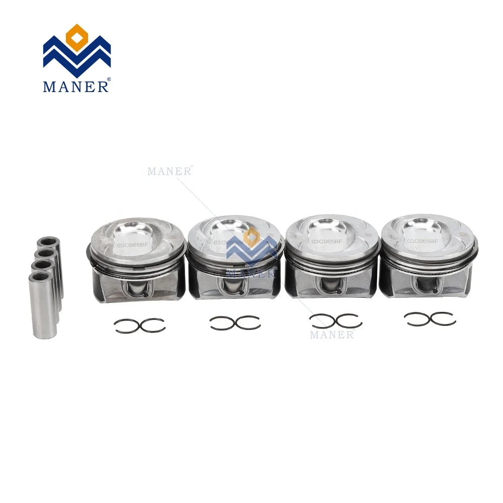 MANER 03C107065AQ Piezas de motor automático Conjunto de pistón con anillo para vw Golf jetta 1.4tsi CAVA CAVF 76,51 mm CAVD