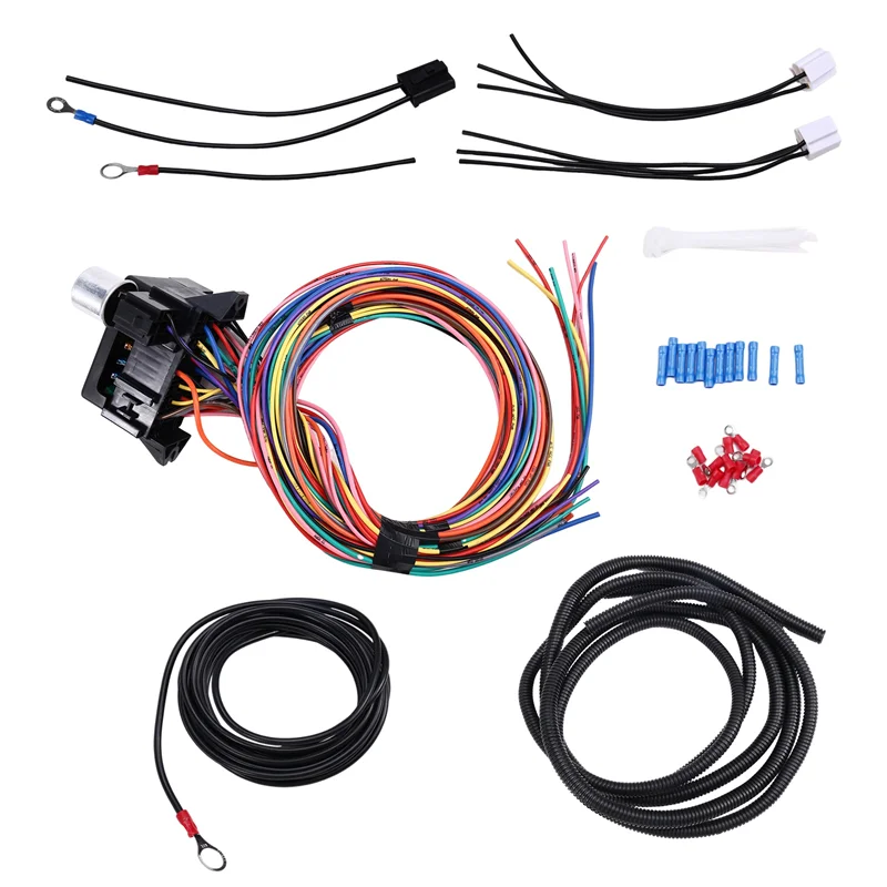 

14-контурный комплект жгутов проводов, модификация автомобиля для Chevy Ford Chrysler Mopar Muscle Car, жгут электрических проводов-X59A