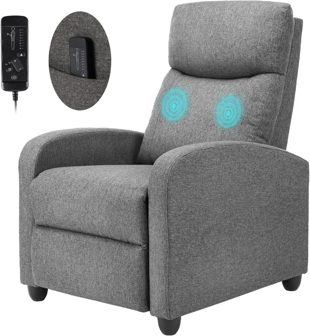 Recliner Chair Living Room Recliner with Adjustable Backrest and Footrest Modern Design for Home Upholstered Armchair