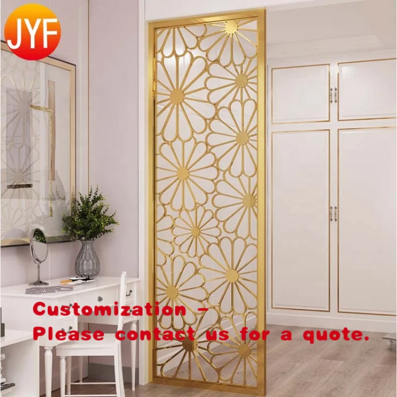 

custom.M223 High End Fixed Stainless Steel Room Divider Home Decoration Living Hall Room and Dining Room Partition