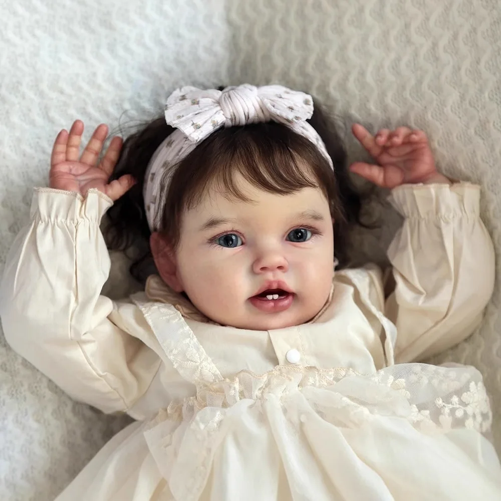 60CM Reborn Lottie Toddler Baby Princess Hand Painted 3D Skin Visbile Veins Realistic Lifelike Soft Touch Dolls Gift for Xmas