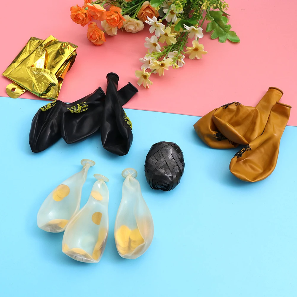 

20 Pcs Balloons Set Muslim Eid Festival Premium Latex Aluminum Foil Safe Joyful Atmosphere Photo Props