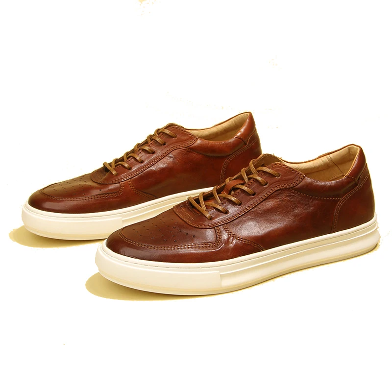 

Casual Luxury Designer Shoes Autumn Winter Spring Breathable Shoes Mens Fashion Casual Shoes British Retro Men Shoes Cowhide