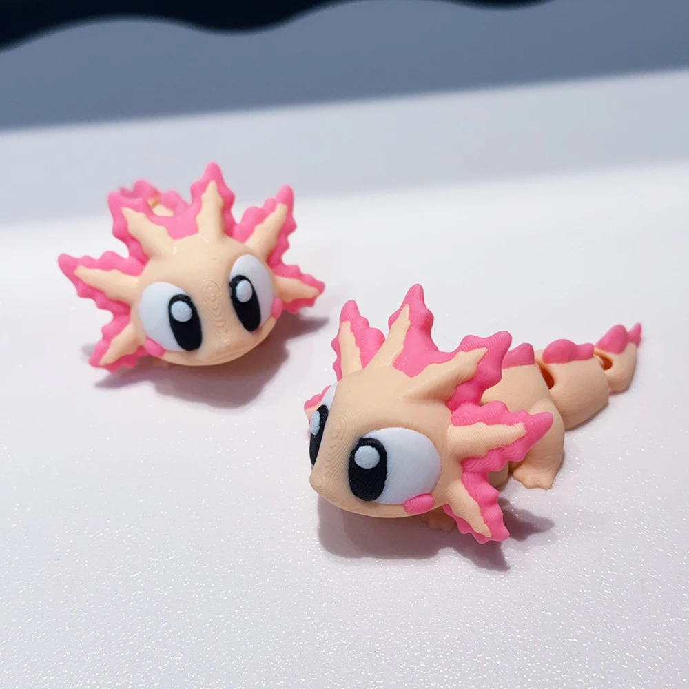 

3d Printed Cute And Silly Salamander Models, Plastic Ornaments, Desktop Decorations, Sculpture Ornaments, Holiday Gifts