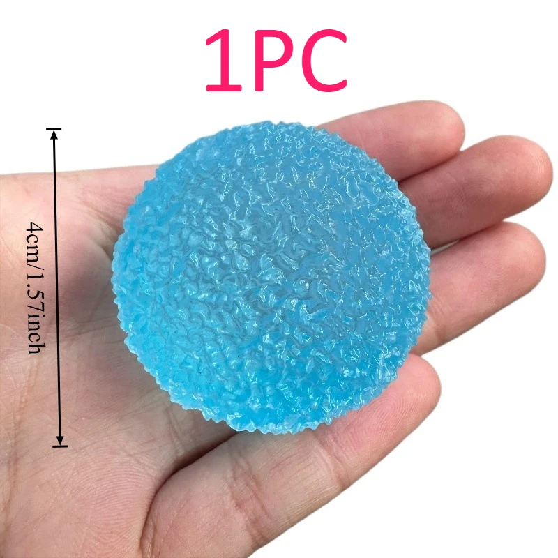 Ice Ball Maltose Squishy Toys Blue Mochi Sensory Fidgets Toy Simuliertes transparentes Anti-Stress-Dekompressionsspielzeug mit langsamer Rückfederung