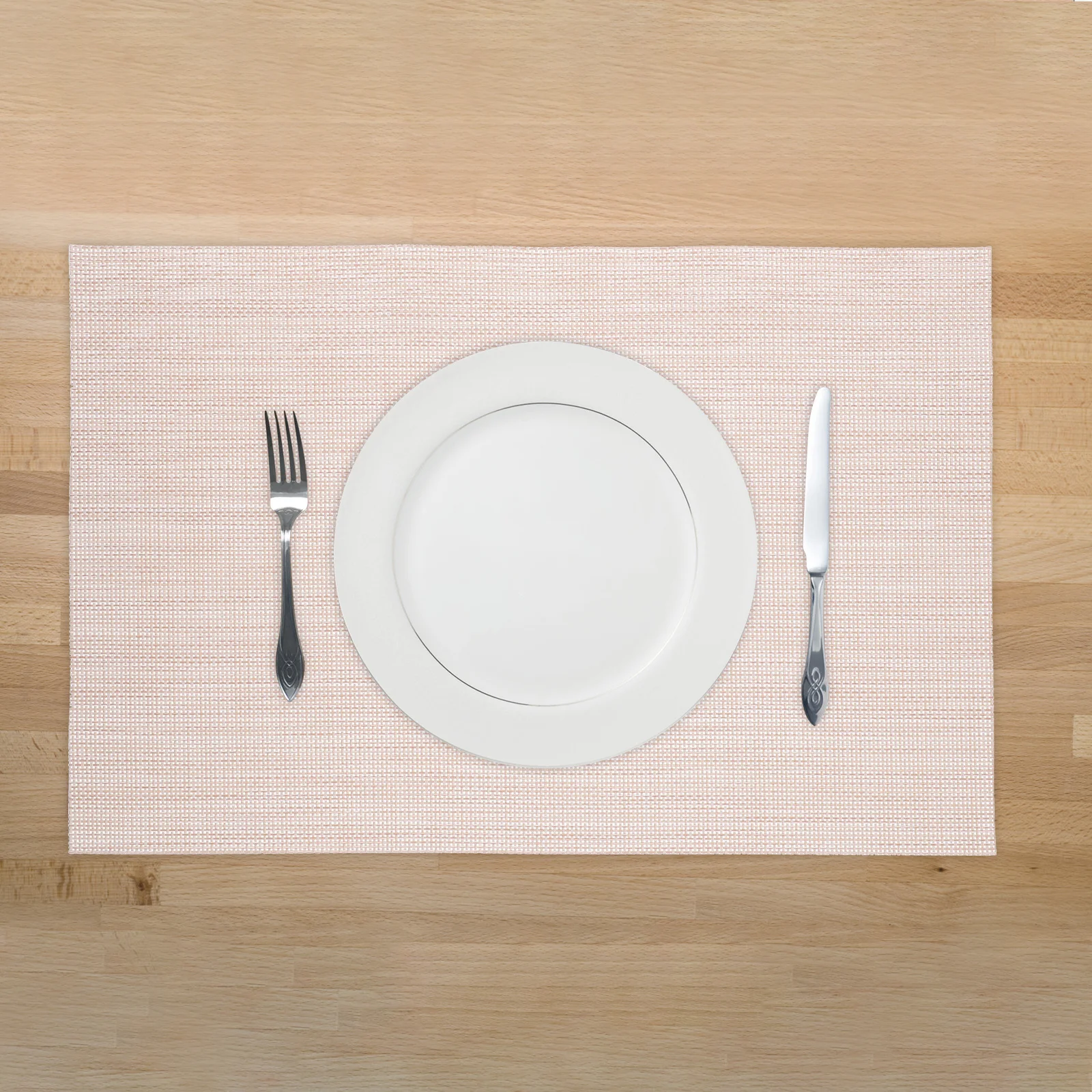 

6pcs Pvc Placemats Set Stylish Woven Mat For Dining Table Washable Bowl Mats Bulk Placemats Decorative Dinner Table Mats