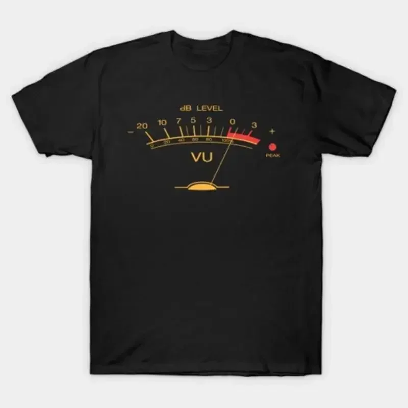 Volume VU Meter Vintage Audio Recording Studio Musician Guitar Classic T Shirt