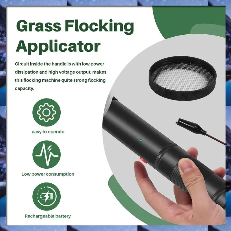 ABSU Flocking Kit Static Grass Applicator ABS Mini Flocking Machine With Antislip Handle For DIY Scenic Modelling Sand Table