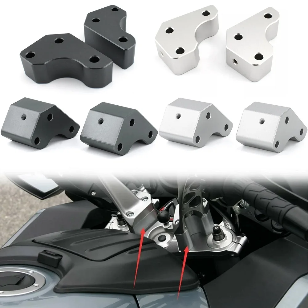 Rehausseurs de guidon de moto, 1/2 ", 25/50mm, Up Cave, Invite ket, Extender Mounts, Clamp pour Kawasaki Concours 1400, GTR1400, 2008-2022
