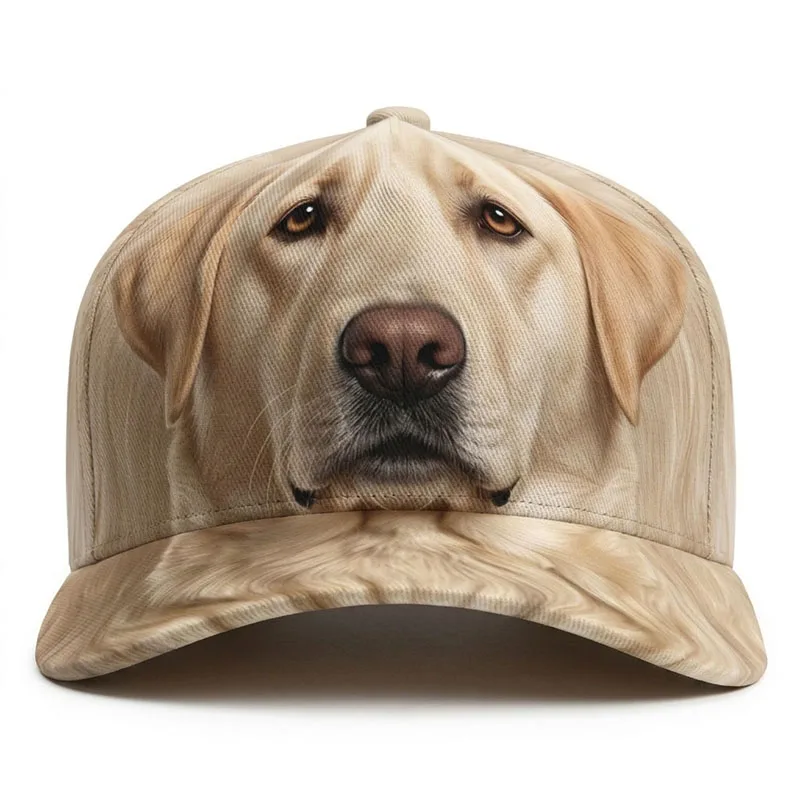Labrador Retriever Dog Baseball Caps Pet Fluffy Labs Streetwear Hip Hop Canine Hats Trucker Beige Labby Buddy Gift Driver Peaked