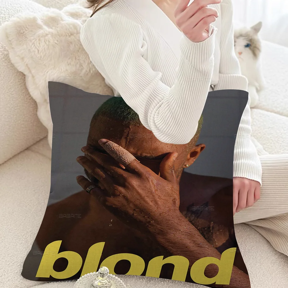 F-Frank Ocean Singer Blond Stitch Lucky Dragon Pillow Cover Sofa Cushion Cover Home Room Decoration Children Gift