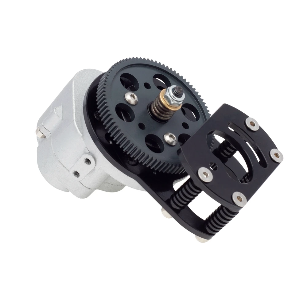 

Metal R3 Single Speed Transmission Gearbox with Motor Gear Mount for 1/10 RC Crawler Car RC4WD D90 II D110 Gelande 2,A Rich