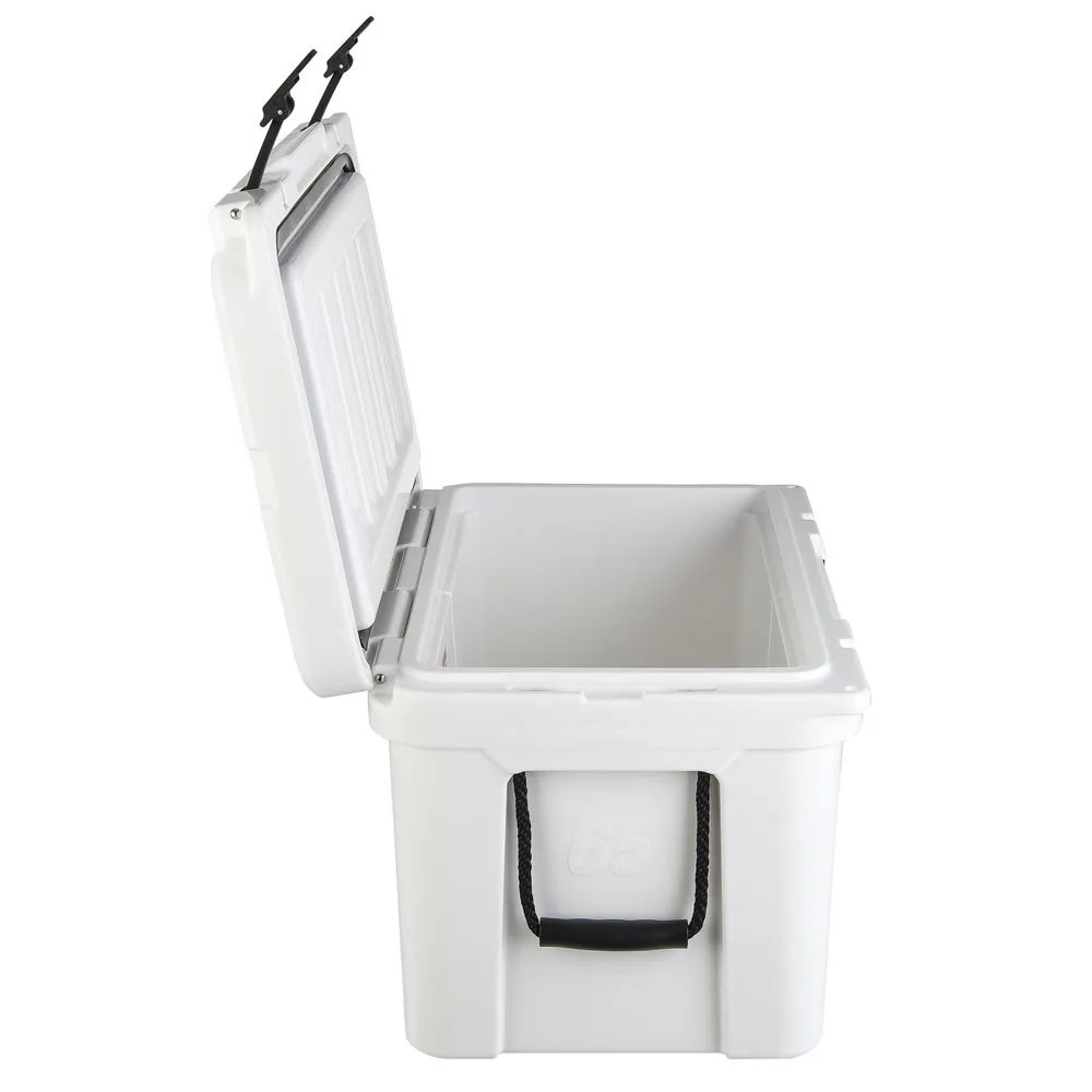 Robuster 65-Liter-Trocken-Eiskühlbox aus Kunststoff auf Rädern