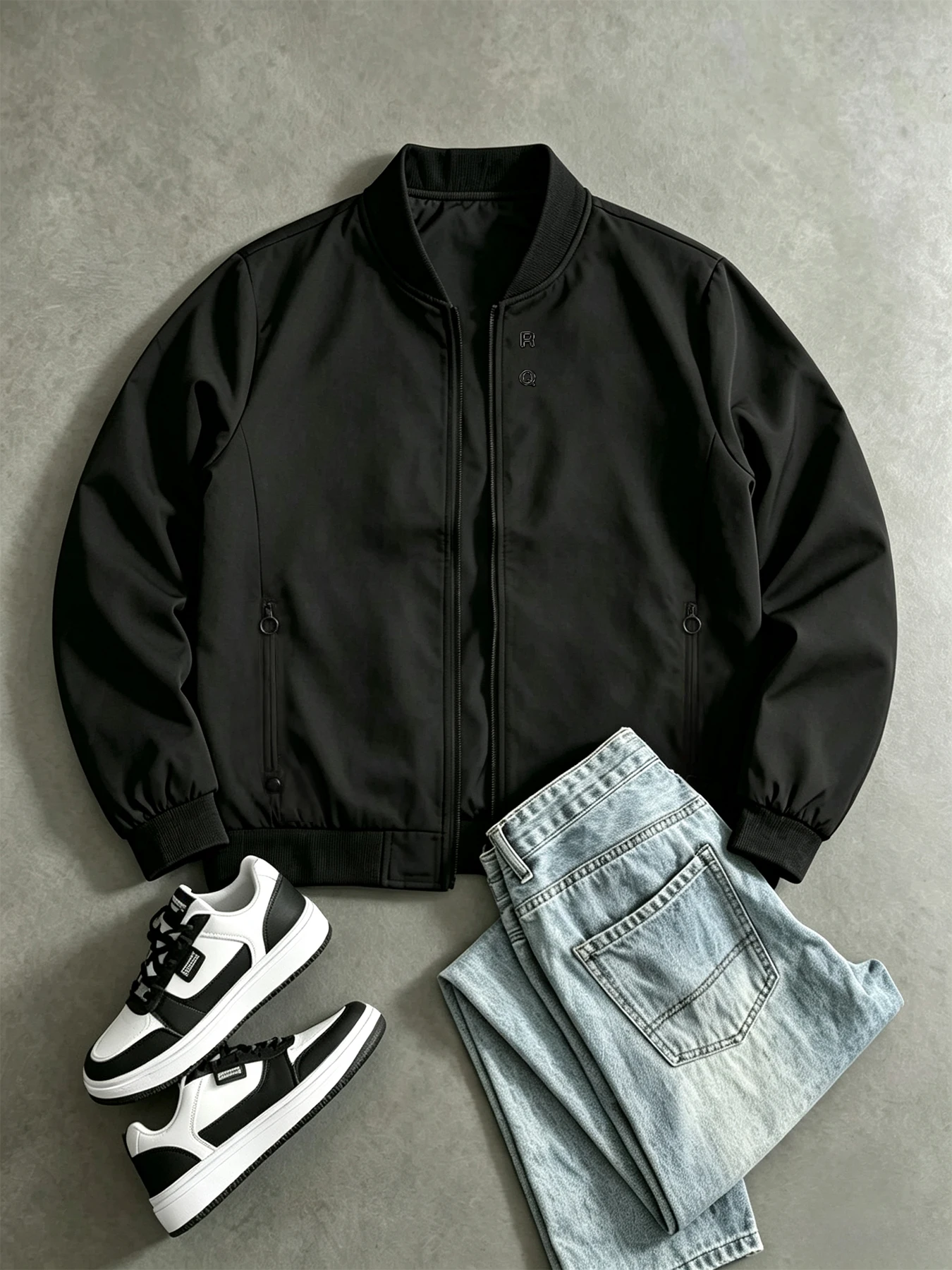 Men’s Stand-Up Collar Zip-Up Jacket; Features Pockets—a Versatile Choice for Autumn and Winter. Mens Jacket Winter Jacket Men