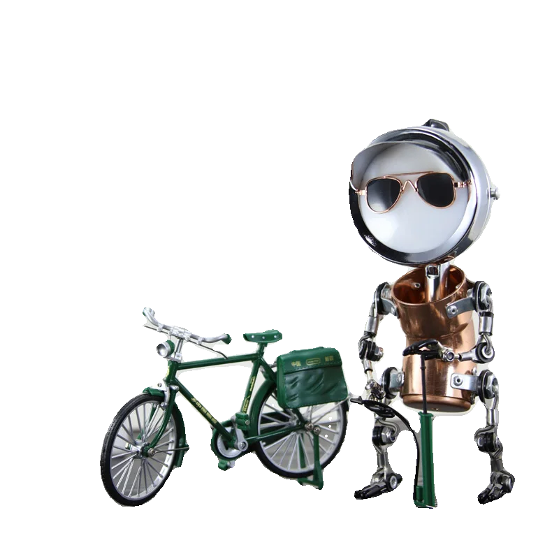 Computer desktop ambient light Post bicycle punk robot personalized handmade light luxury gift