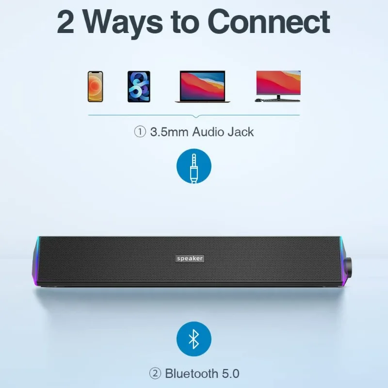 Qualité sonore HiFi 4 unités caisson de basses USB filaire haut-parleur Bluetooth maison lumières rvb ordinateur de bureau Esports jeu haut-parleurs