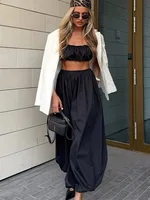 Bornladies Autumn Womens 100% Cotton Loose Lantern Style Wide Leg Pants Street Style Casual Lazy Pants Fashion Trousers - Image 2