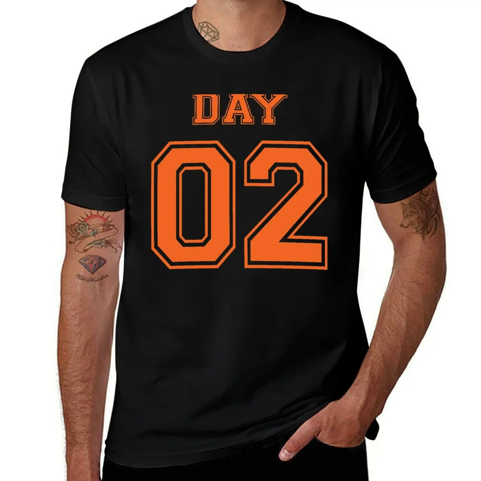 

The Foxhole Court Day orange T-Shirt t shirt man casual mens graphic t shirts