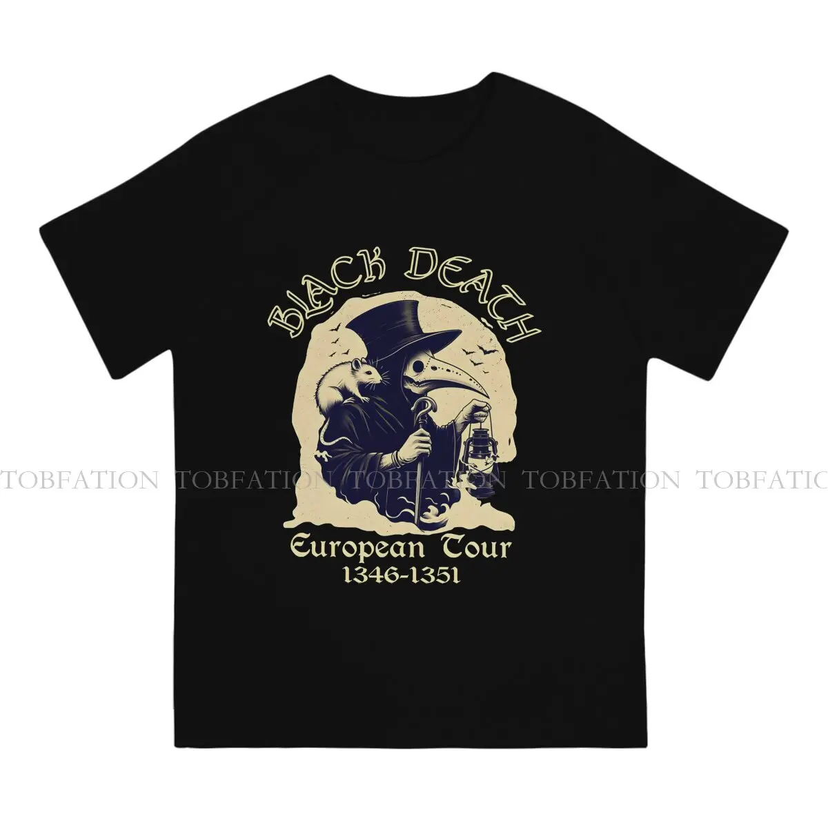 Black Death European Unique TShirt Plague Doctor Casual T Shirt 100% Cotton Newest T-shirt For Men Women