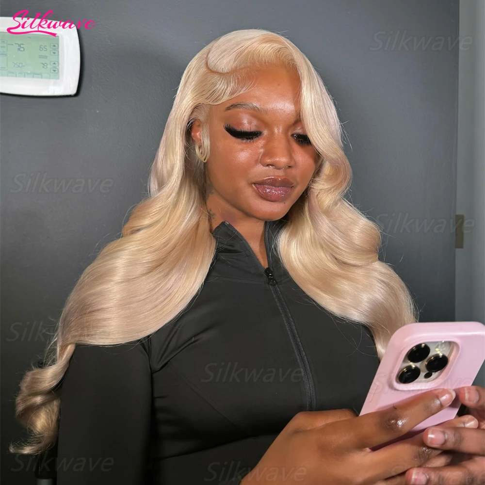 

Silkwave 27 Медовый блондин Парик Человеческие волосы 13x6 HD Кружева Фронтальная часть Объемная волна 200 Плотность Предварительно выщипанные 13x4 Цветные кружевные фронтальные парики