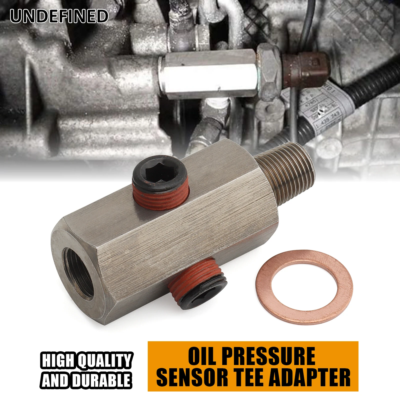 1/8 Zoll NPT Öldrucksensor T-Adapter Turbo Supply Feed Line Gauge Edelstahl Silber Zubehör