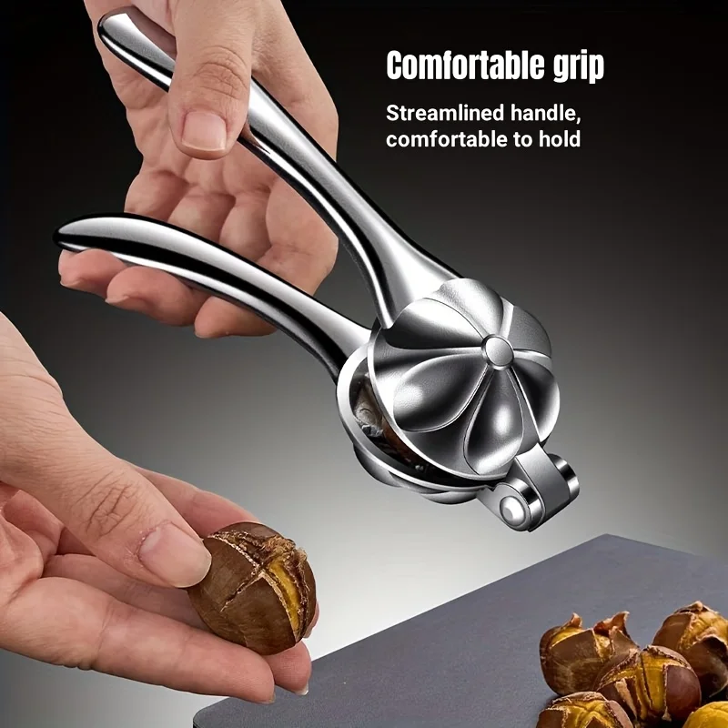 آلة فتاحة الكستناء الفولاذ المقاوم للصدأ مشبك سريع الجوز كماشة الكستناء غمد القاطع الجوز المفرقع المقشر أداة المطبخ #6