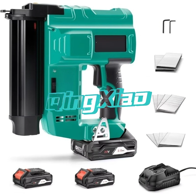 Dual Function Cordless Nail Gun 18V Staple Gun Adjustable Nail Driving Speed Portable Stable Operation In Fastening Nailing Work