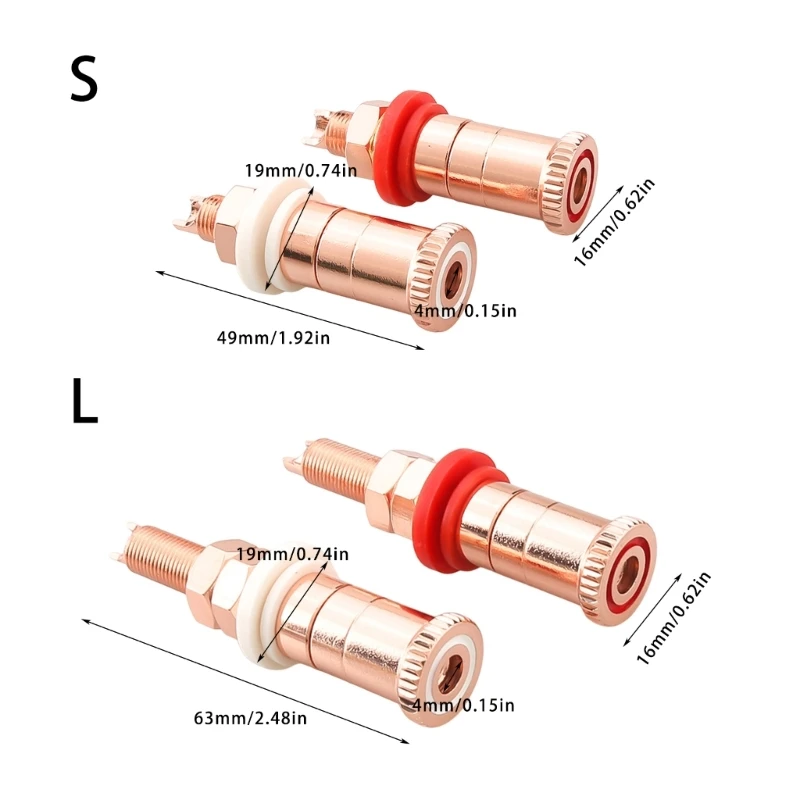 Hifi スピーカーターミナルバインディングポストバナナソケット接続端子スピーカー