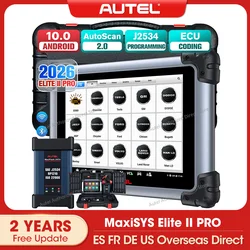 Autel MaxiSys Elite II PRO Diagnostic Scanner J2534 Programming & Coding Tool, 38+ Resets Active Test, CANFD &DoIP, AutoScan 2.0