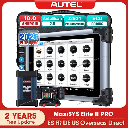 Autel MaxiSys Elite II PRO 診断スキャナー J2534 プログラミング & コーディング ツール、38+ リセット アクティブ テスト、CANFD &DoIP、AutoScan 2.0
