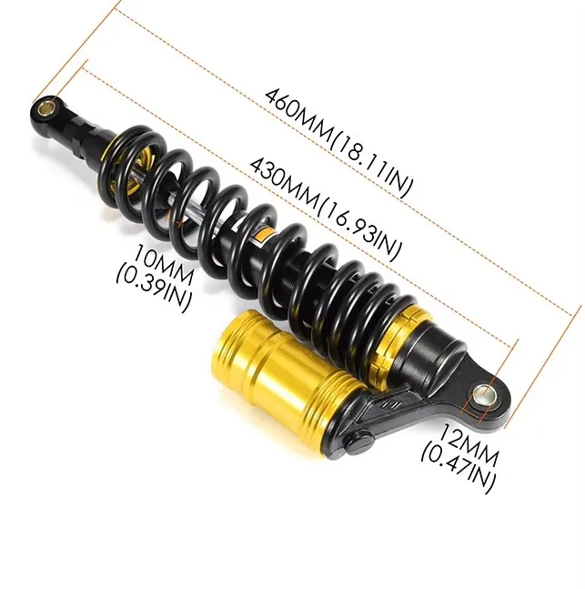 400mm 420mm 430mm 440mm 450mm10mm Spring for Honda Yamaha Suzuki Kawasaki Atv Motorcycle Shock Absorber Suspension