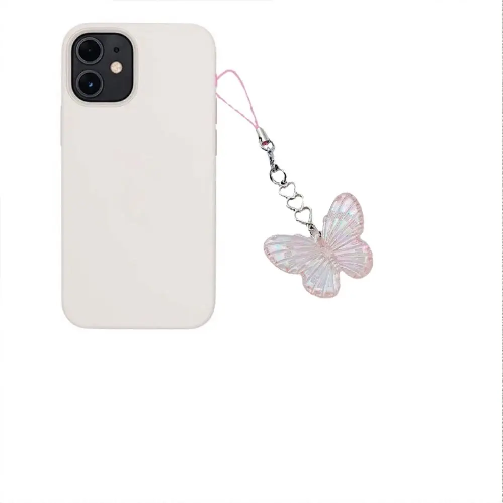 

Acrylic Love Star Phone Chain Phone Charm Anti-Lost Laser Butterfly Phone Pendant DIY Handmade Hanging Cord Sweet Phone Lanyard