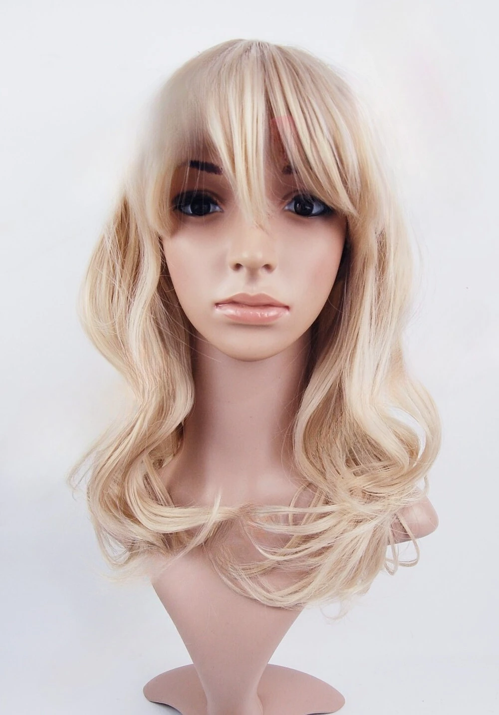 

W163 Honey Blonde Mix Wavy Shuolder Length Wig Skin Top studio7-uk